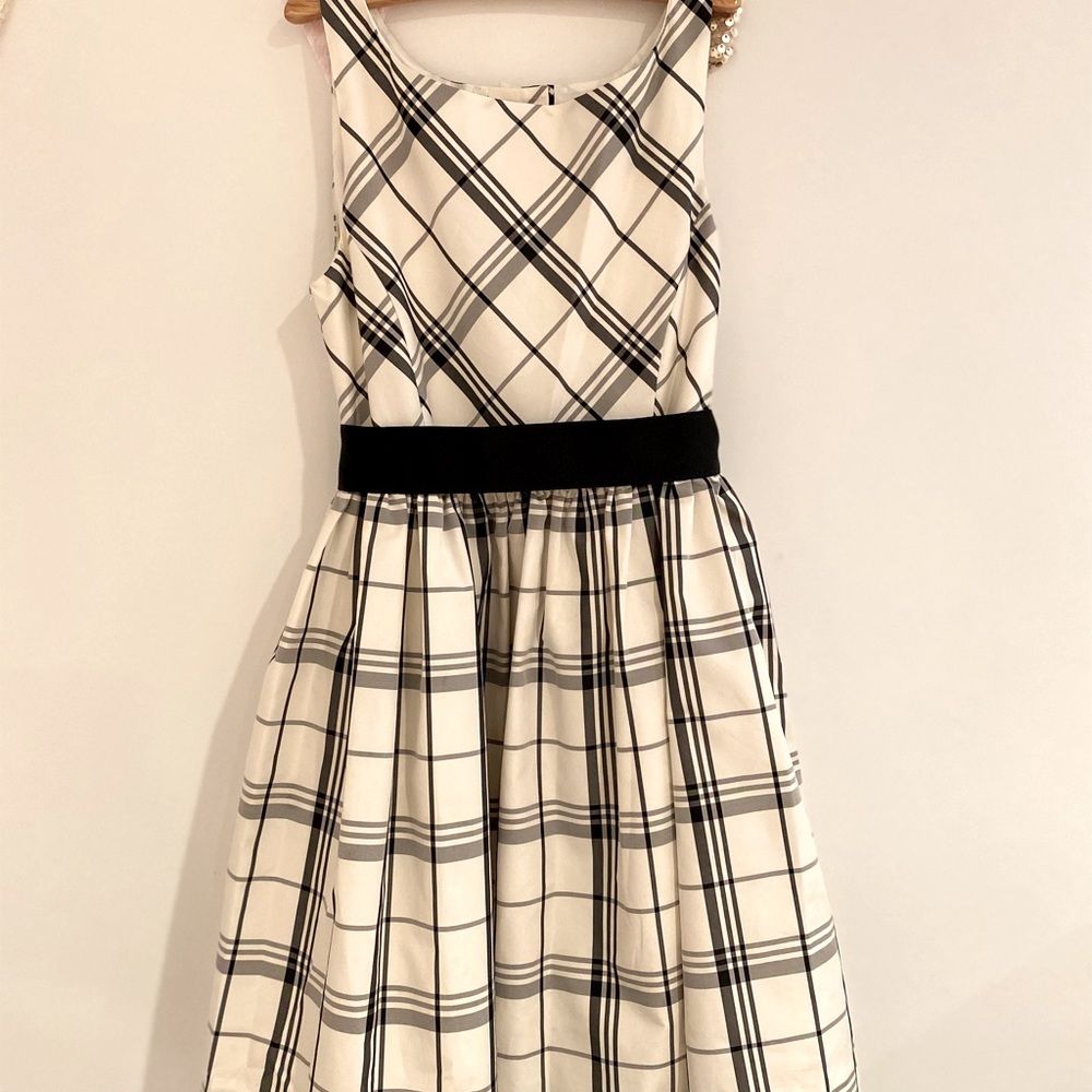Ralph Lauren white & black plaid holiday dress size 6X